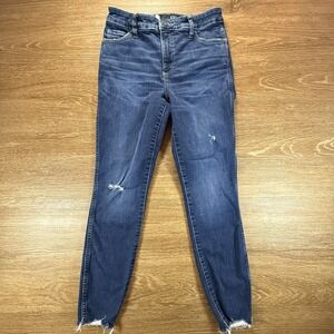 KUT From The Kloth Donna Women's 2 High Rise Ankle Skinny Jeans Raw Hem